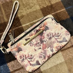 Floral Wristlet with Pink Roses